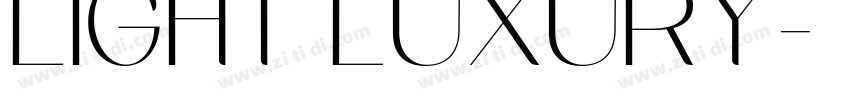 LIGHT LUXURY字体转换